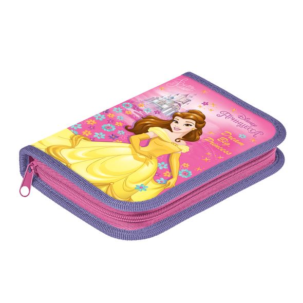 Пенал Hatber 190х130мм 1 отделение на молнии Soft-touch-Принцессы-( DISNEY) в индив.упак. , 